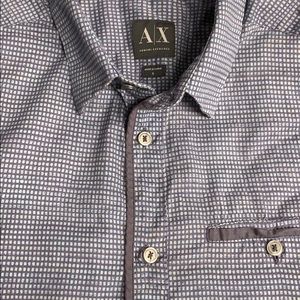 Armani Exchange Purple Geometric Shirt